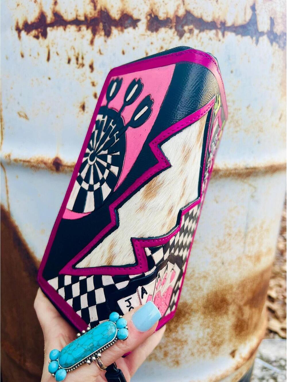 Pink Rocker Large Zippered Wallet - Picture 3 of 7